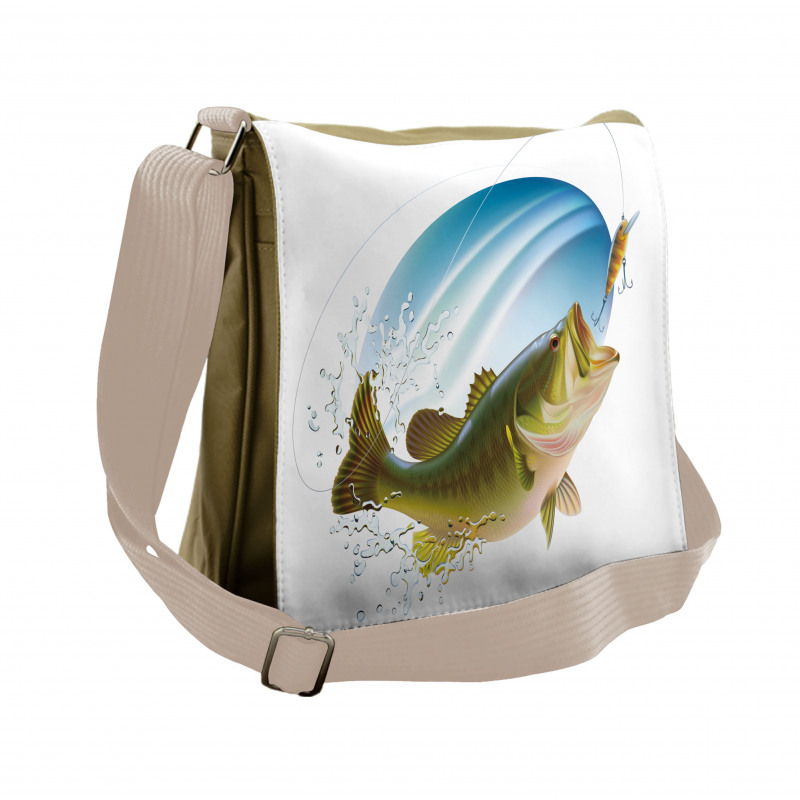 Wild Life in Nature Theme Messenger Bag