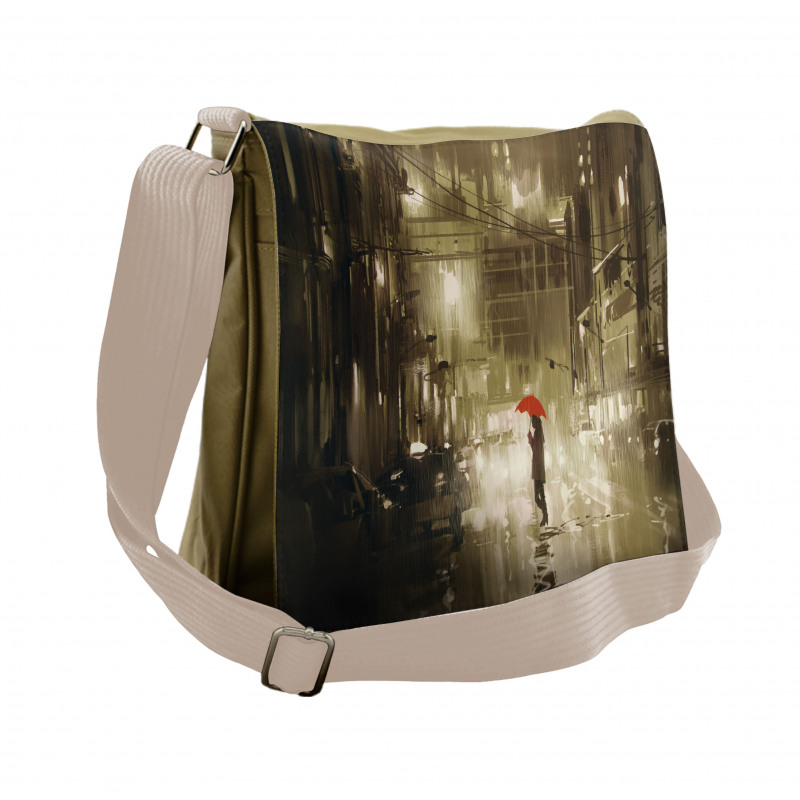 Romantic View Rainy Day Messenger Bag