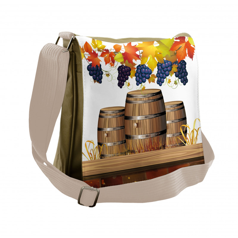 Golden Fall in Vineyard Messenger Bag