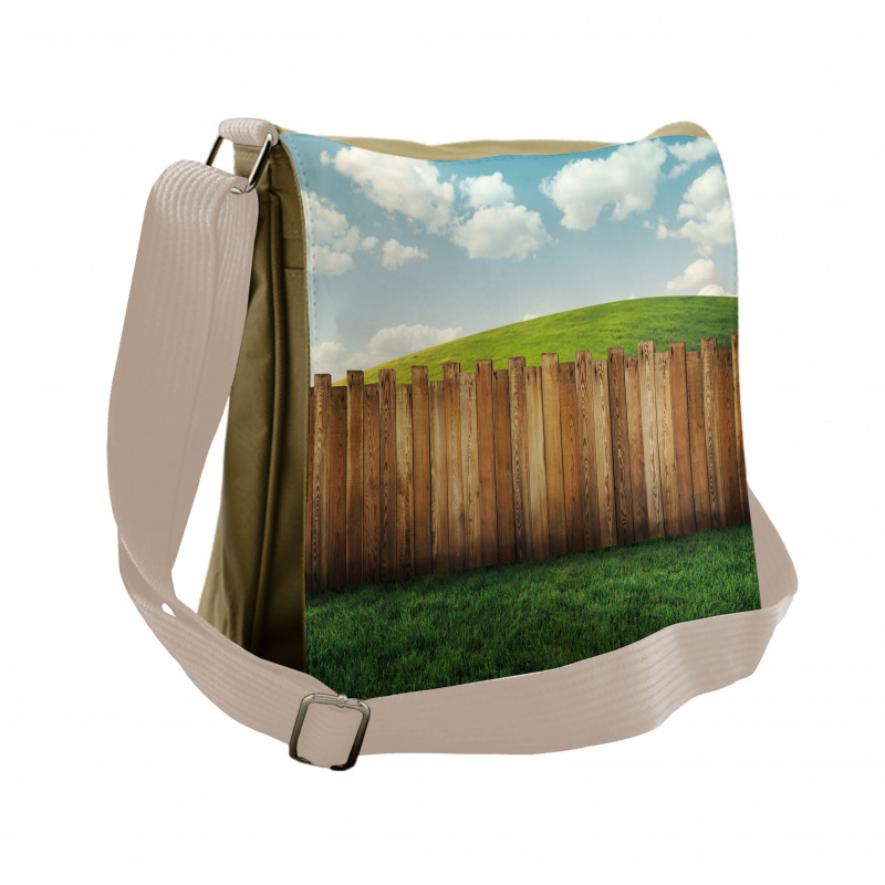 Cloudy Sky Above Garden Messenger Bag