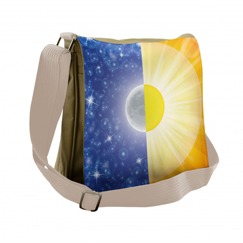 Sun Beams Sky Stars Messenger Bag