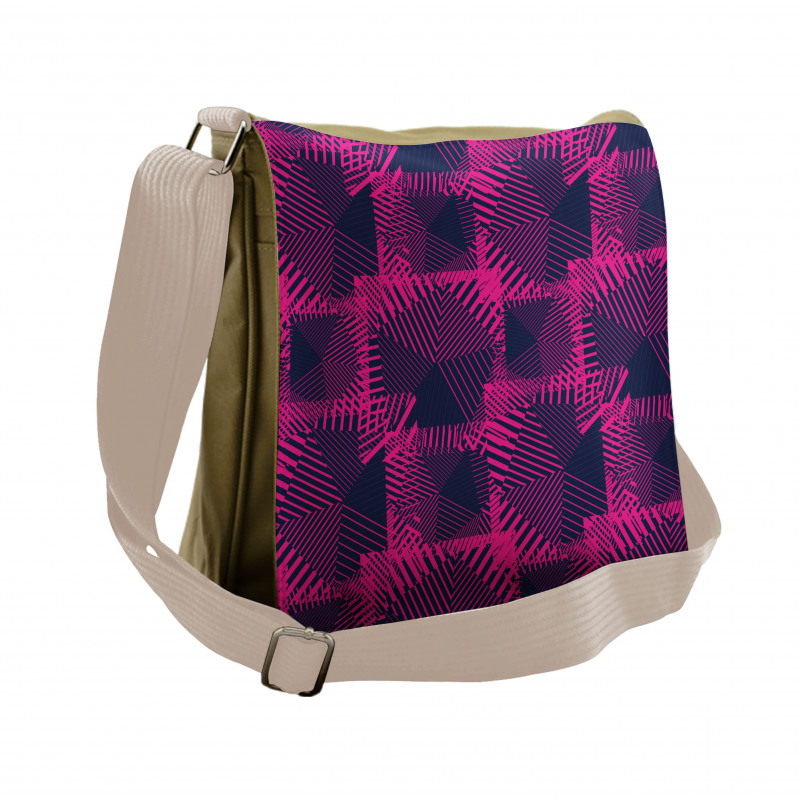 Dark Colored Trippy Messenger Bag