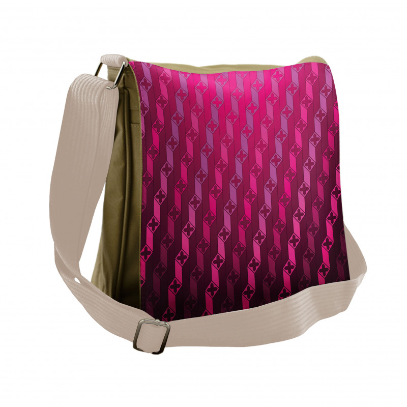 Abstract Striped Art Messenger Bag