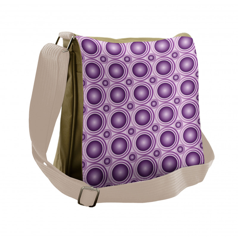 Circular Lines Rings Messenger Bag