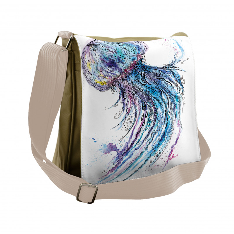 Aqua Colors Creative Messenger Bag