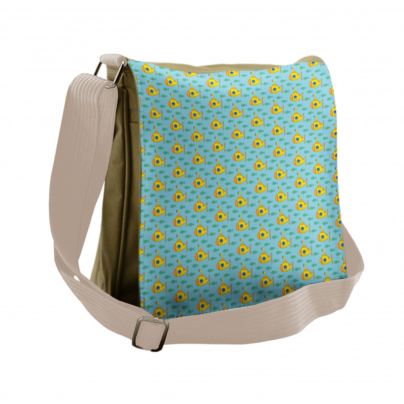 Aqua Art Fish Messenger Bag