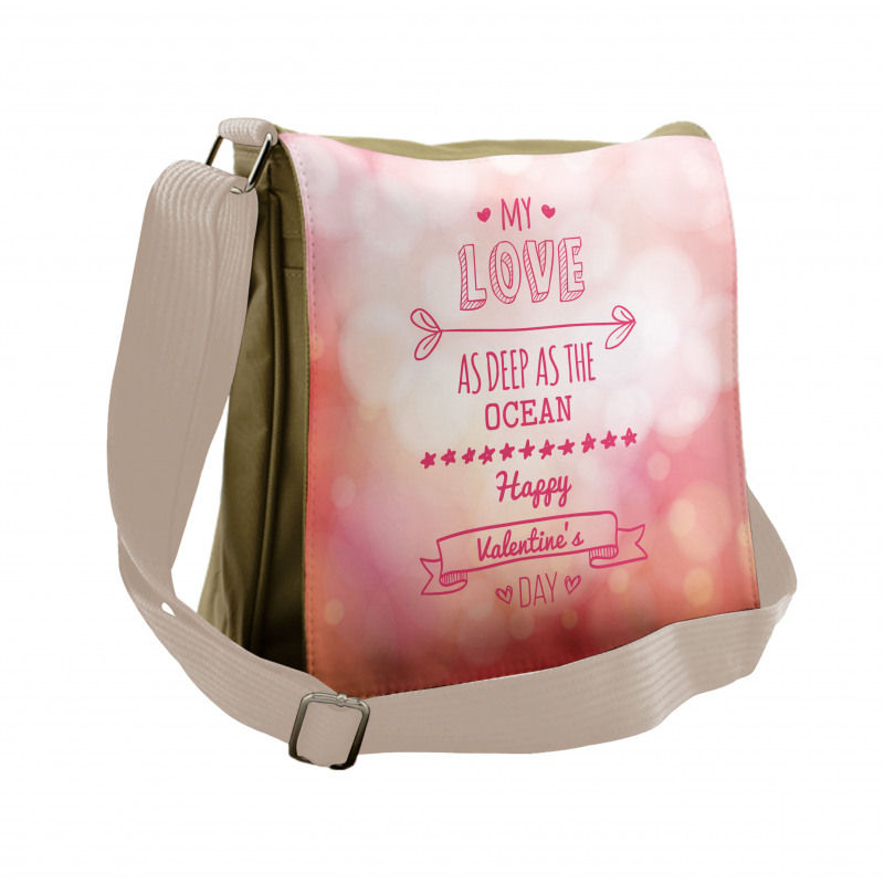 Pink Love Story Messenger Bag