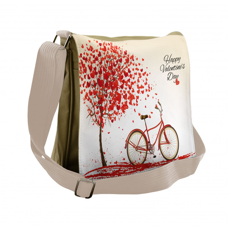 Heart Tree Bike Messenger Bag