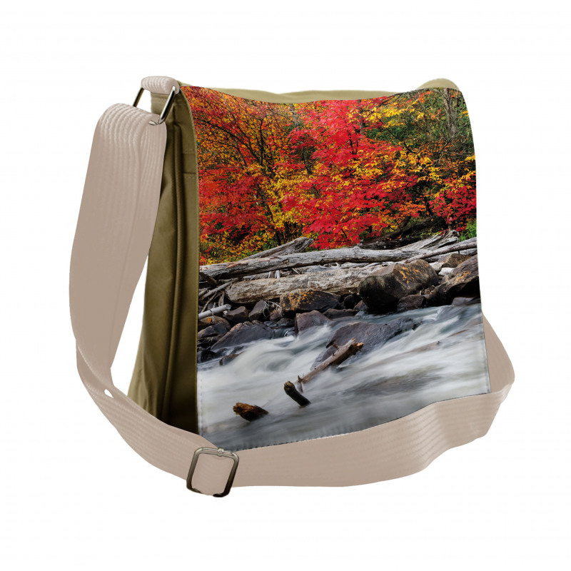 Fall Forest Driftwood Messenger Bag