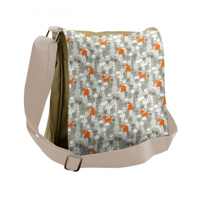 Fox in the Winter Forest Messenger Bag