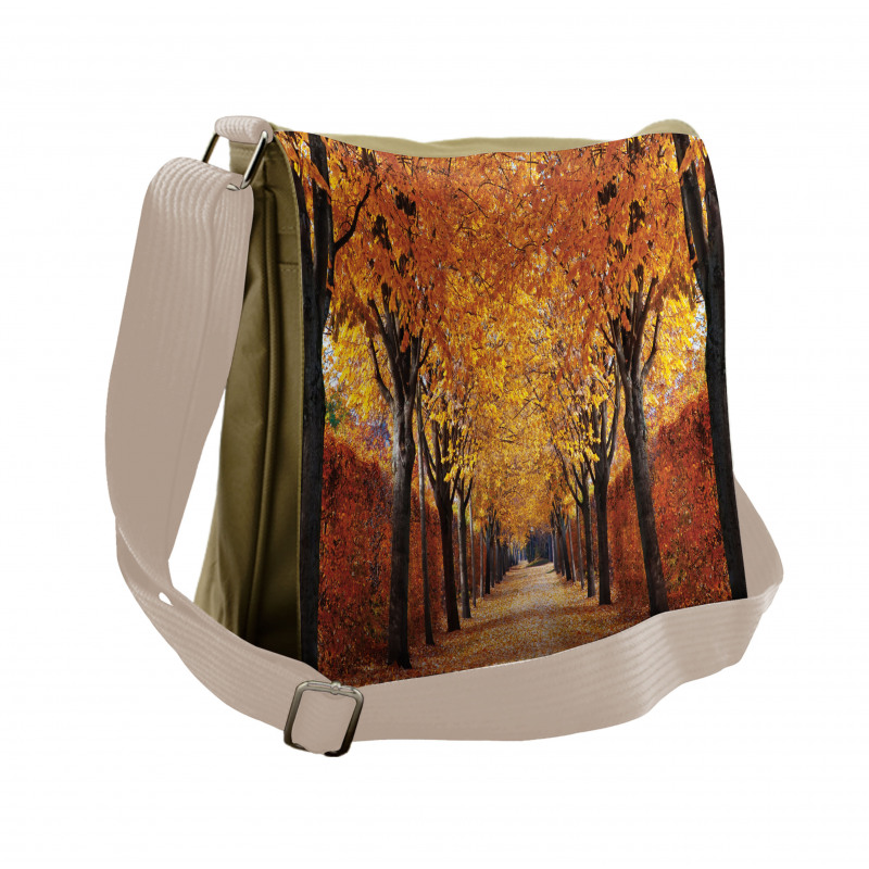 Pathway in the Woods Messenger Bag