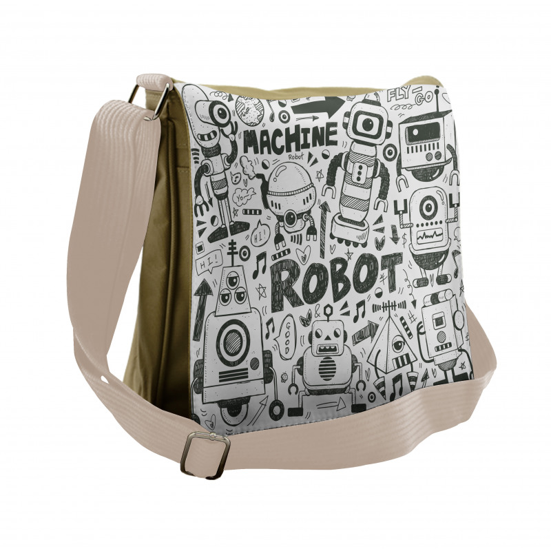 Space Geek Theme Sci Fi Messenger Bag