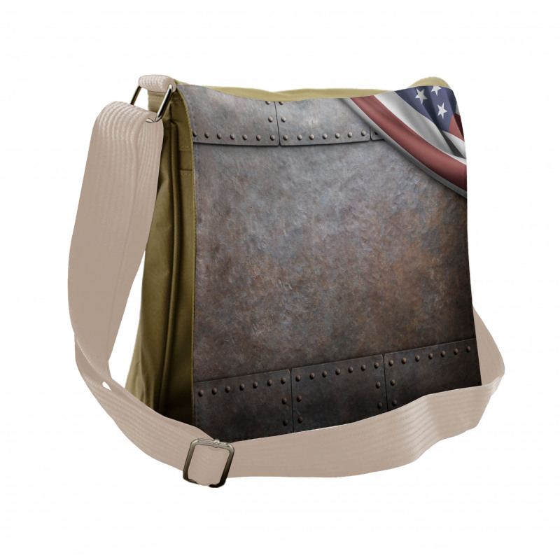 USA Iron Armor Plaque Messenger Bag