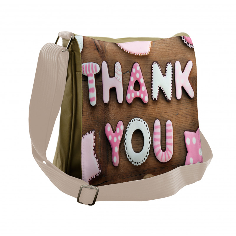 Rustic Cookie Letters Messenger Bag