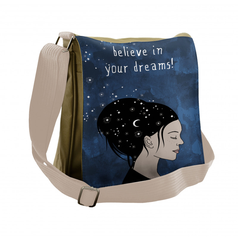 Dreamy Girl Words Messenger Bag