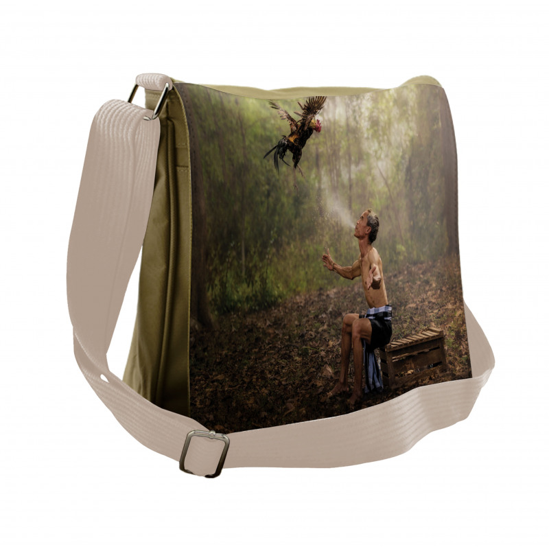 Forest Birds Eco Messenger Bag