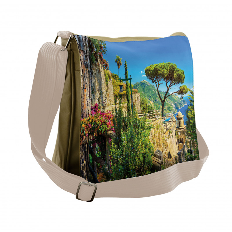 Village Trees Blossoms Messenger Bag