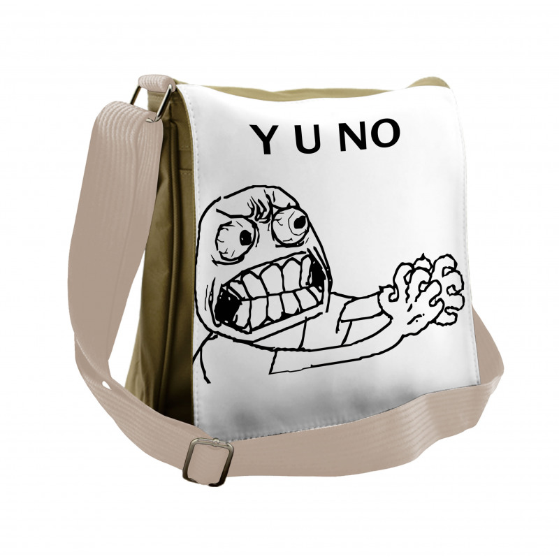 Hipster Mascot Meme Messenger Bag