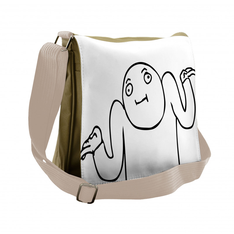 Whaever Guy Meme Sketchy Messenger Bag