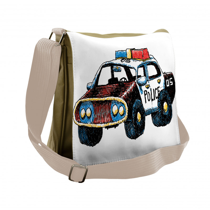 Sketchy Police Car Messenger Bag