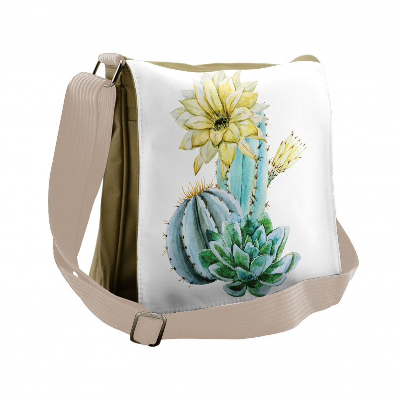 Plant Spikes Cactus Messenger Bag