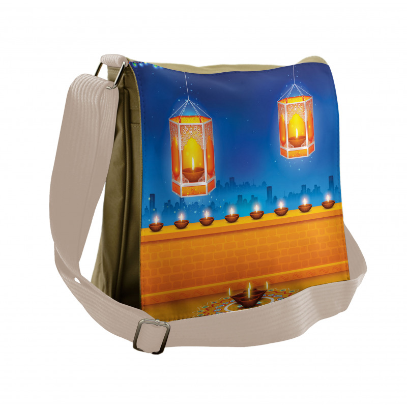 Diwali Night Candles Messenger Bag