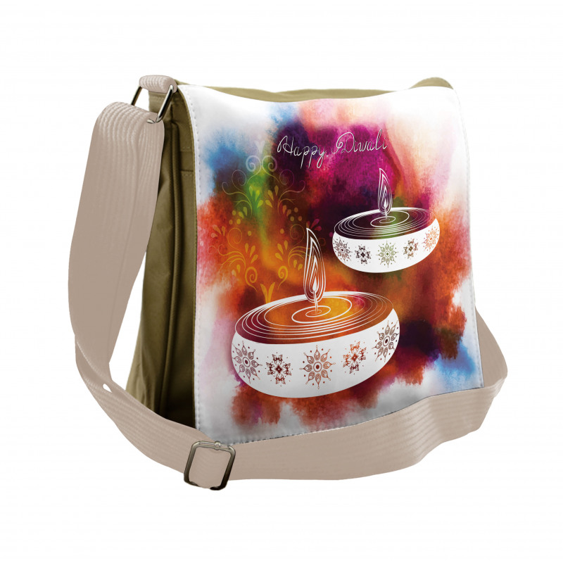 Abstract Rainbow Design Messenger Bag