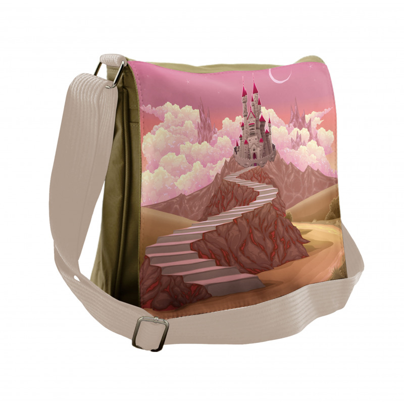 Hill Sunset Castle Messenger Bag