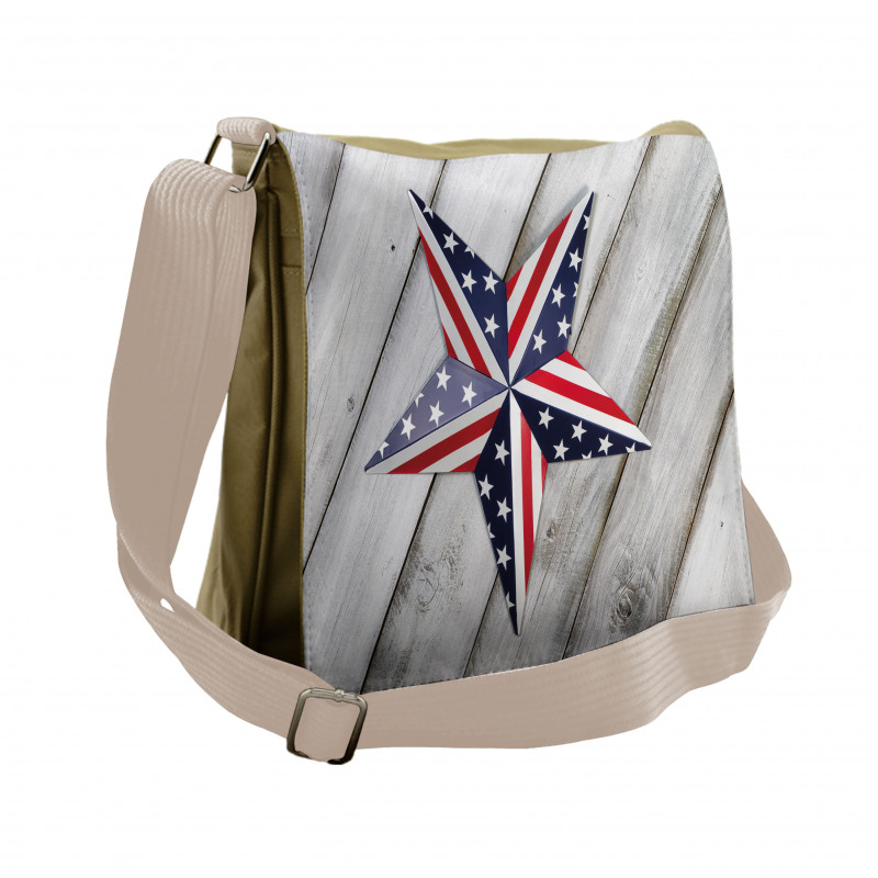 Star US Flag Messenger Bag