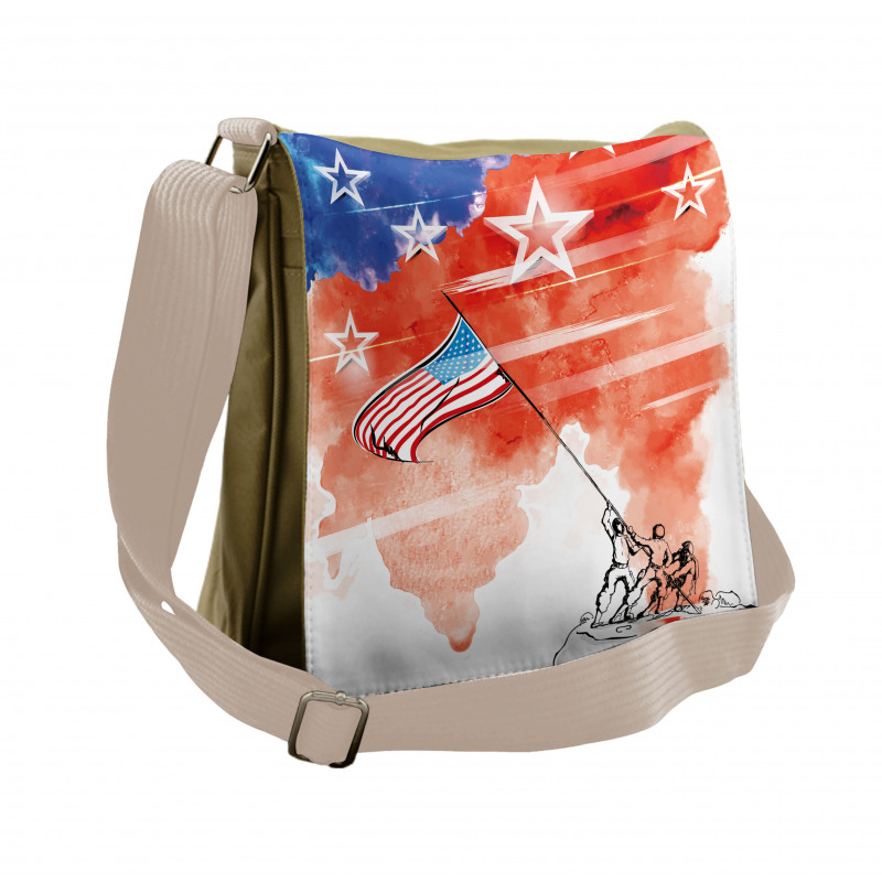 Watercolor Historic Messenger Bag