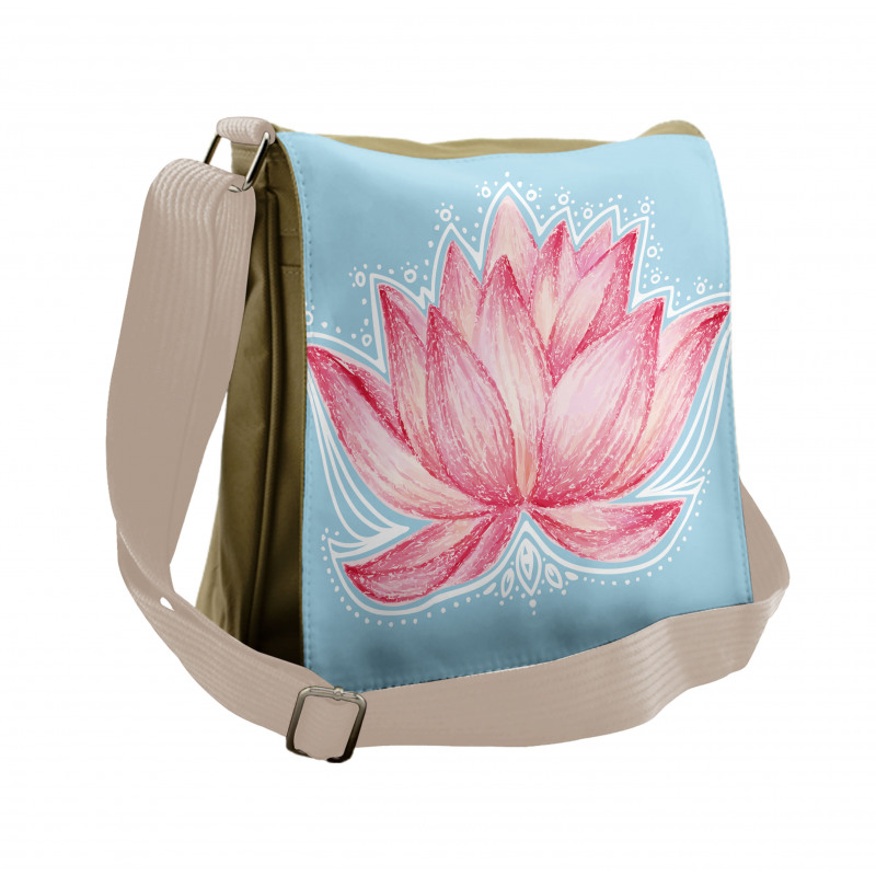 Gardening Lotus Flower Messenger Bag