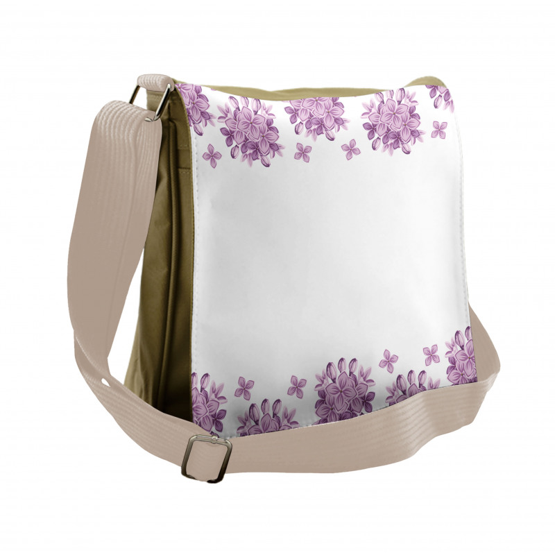 Romantic Lilac Garden Messenger Bag