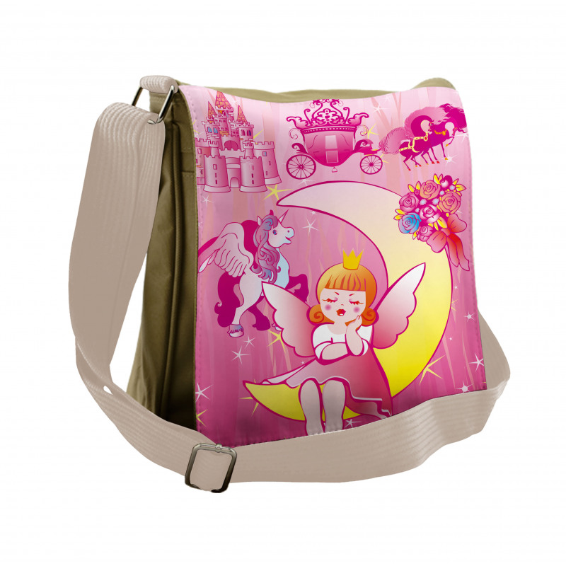 Moon Unicorn Castle Messenger Bag