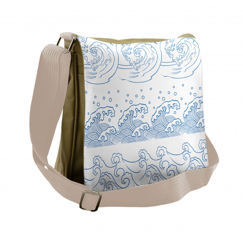 Japanese Kanagawa Wave Messenger Bag