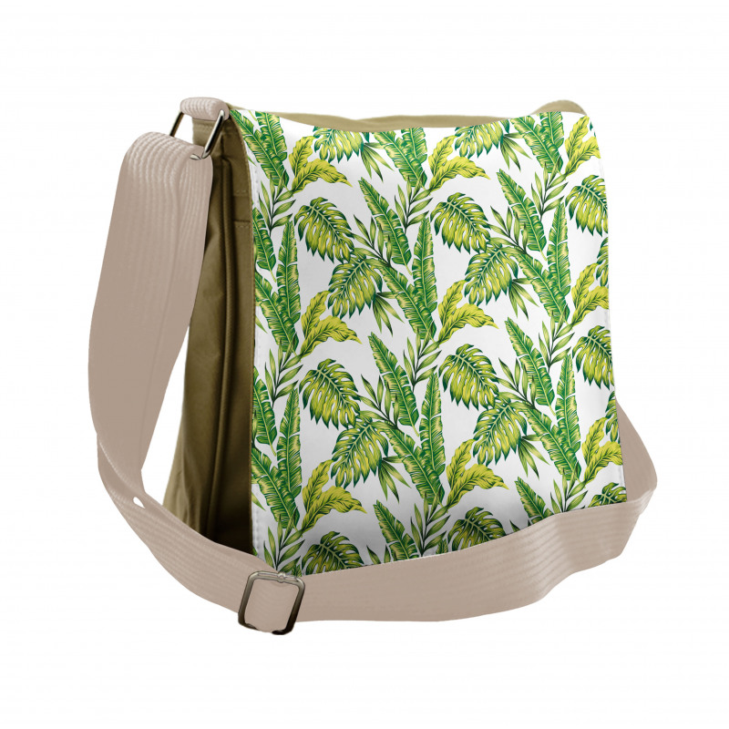 Bamboo Palms Foliage Messenger Bag