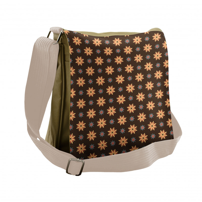 Summer Time Orange Flower Messenger Bag