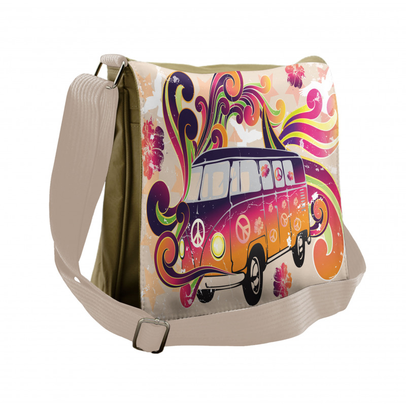 Peace Van Funny Messenger Bag