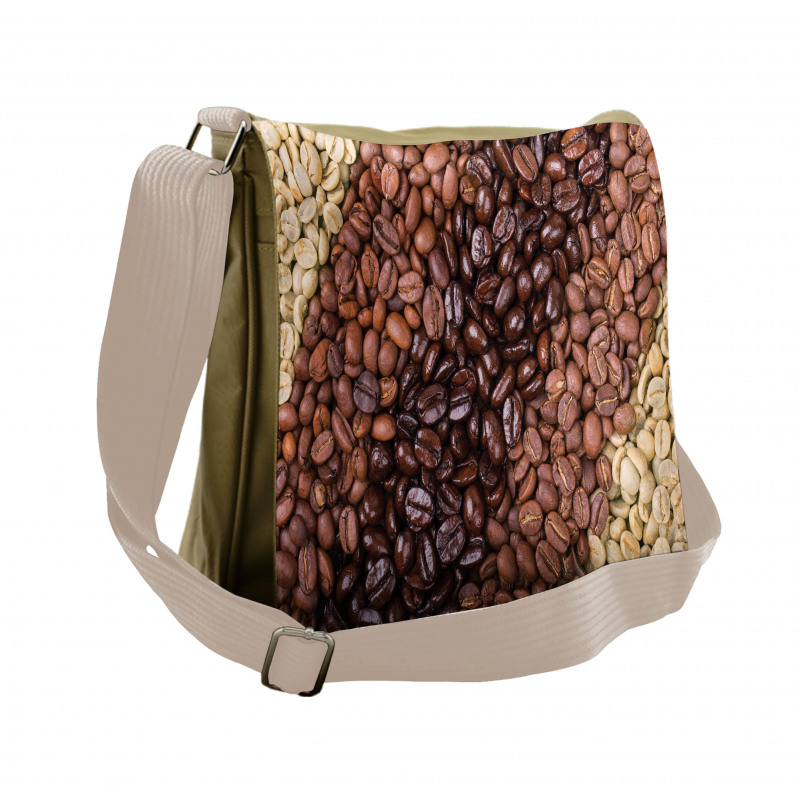 Coffee Beans Stripes Messenger Bag