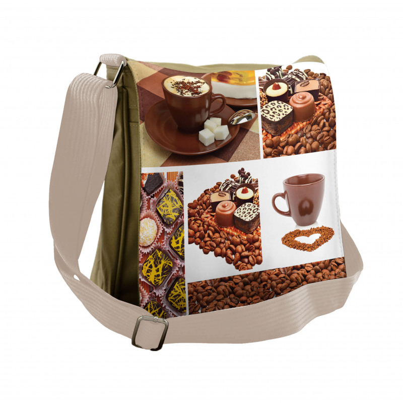 Sweets and Coffee Beans Messenger Bag