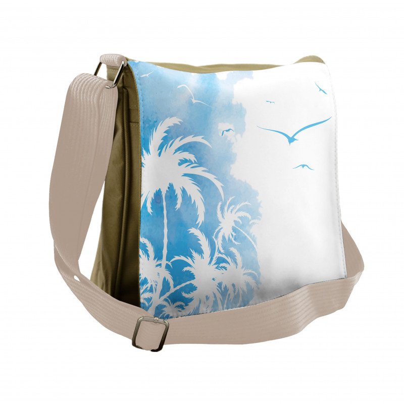 Island Palms Abstract Messenger Bag