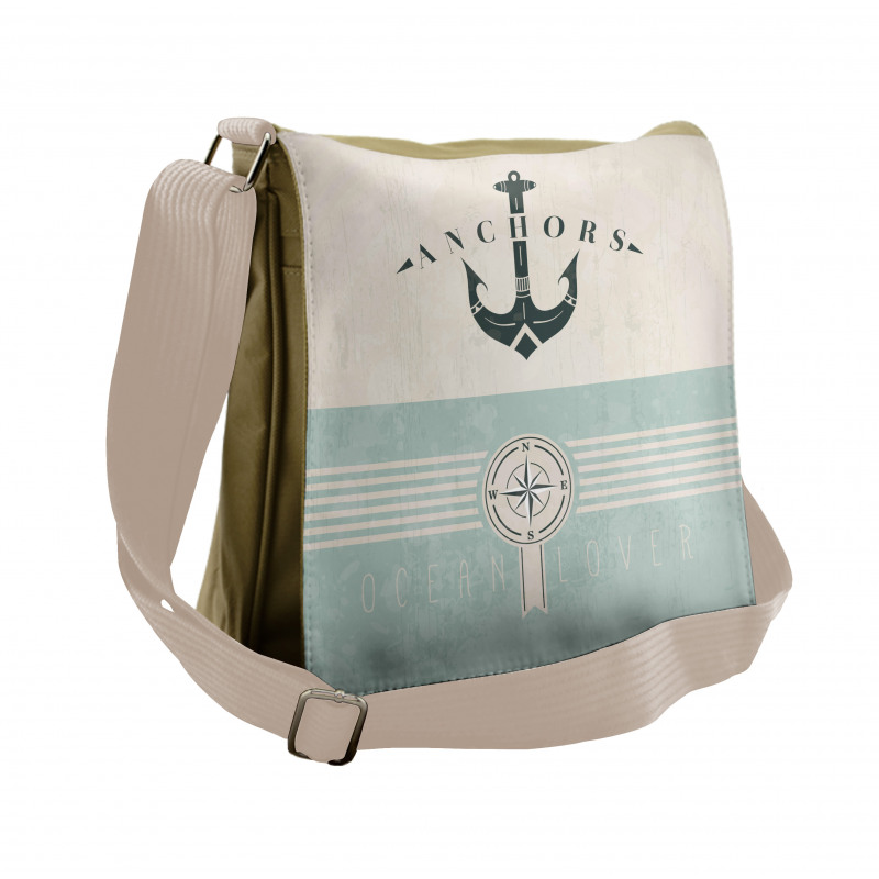 Vintage Marine Anchor Messenger Bag