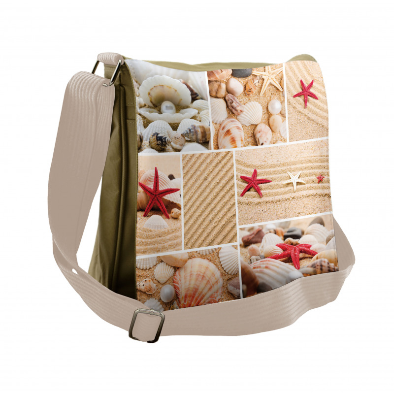 Seashells Starfishes Messenger Bag