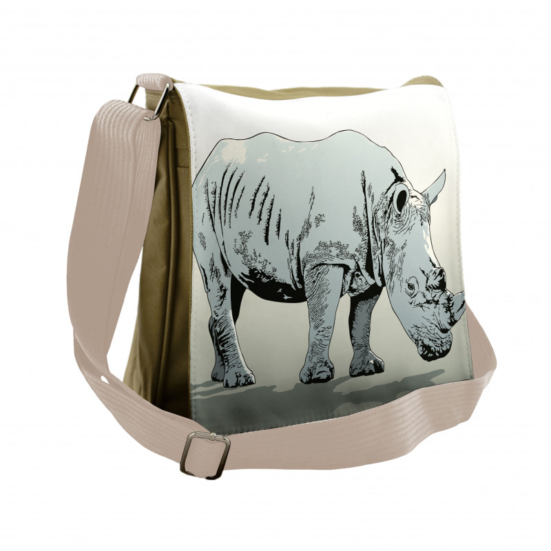 Rhinoceros Art Messenger Bag