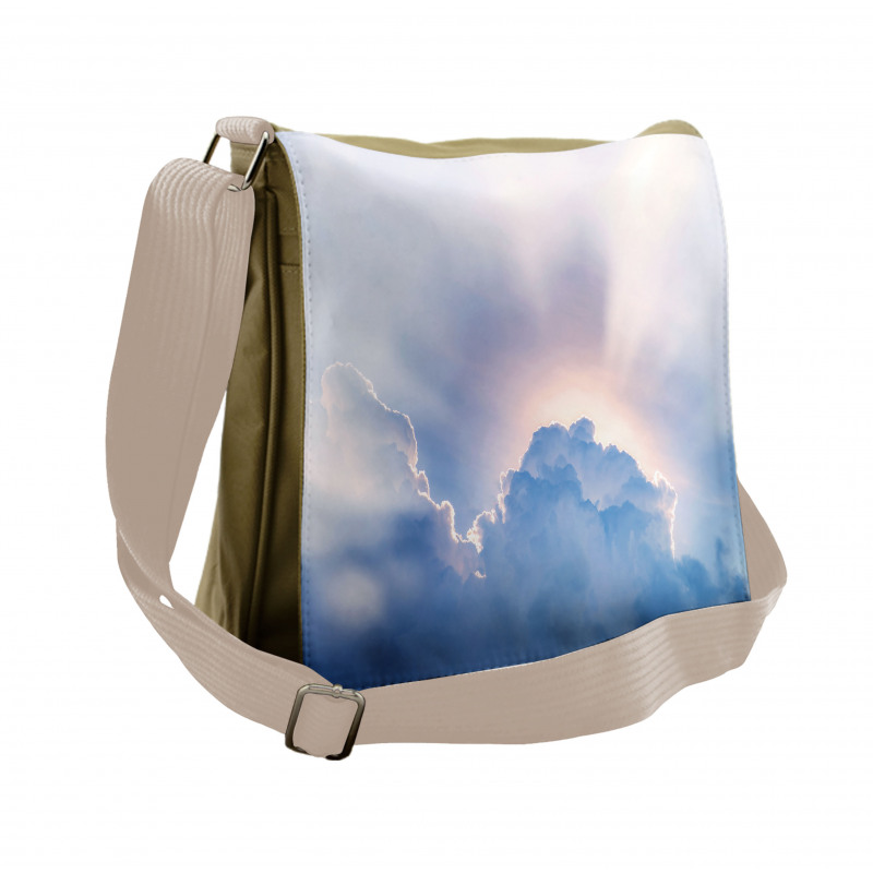 Sunbeam and Fluffy Clouds Messenger Bag