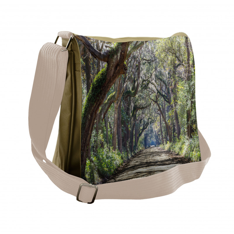 Road in Forest Carolina Messenger Bag