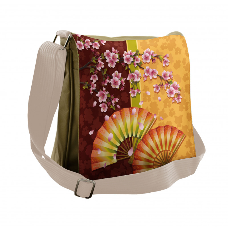 Sakura Blossoms Asian Messenger Bag