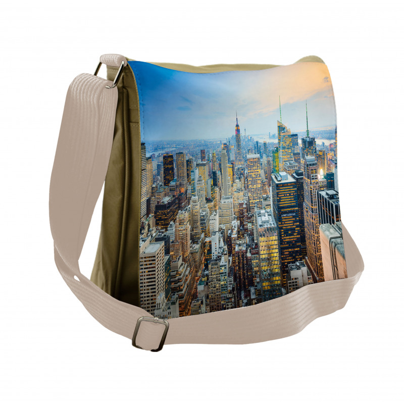 Aerial View New York City Messenger Bag