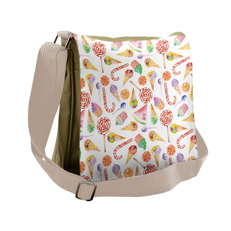 Yummy Candies Cakes Messenger Bag