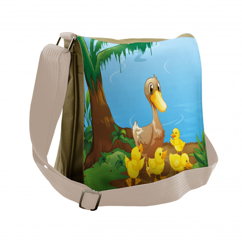 Duck and Ducklings Messenger Bag