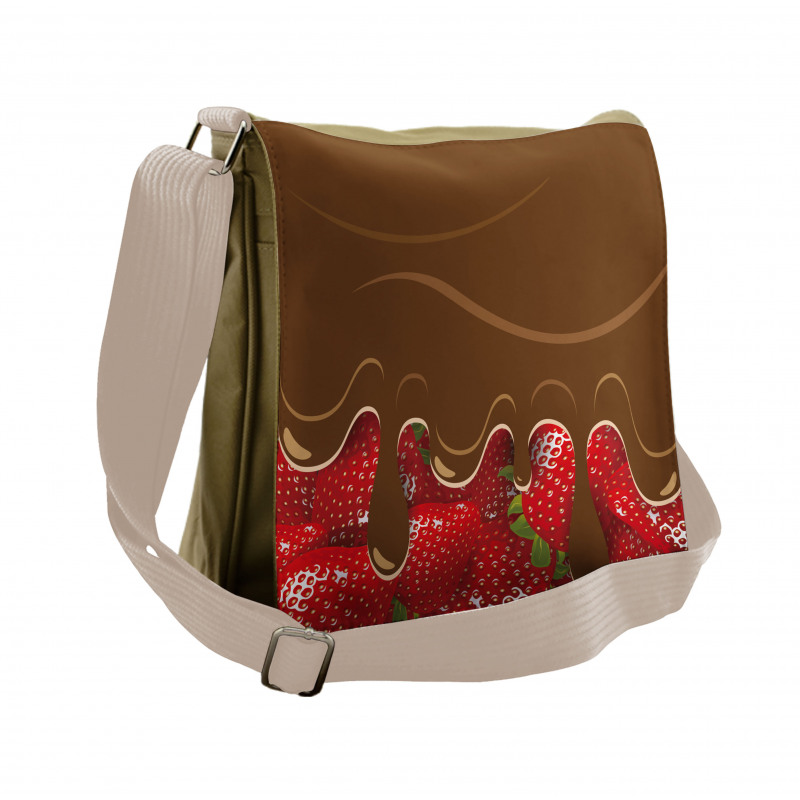 Strawberries Chocolate Messenger Bag